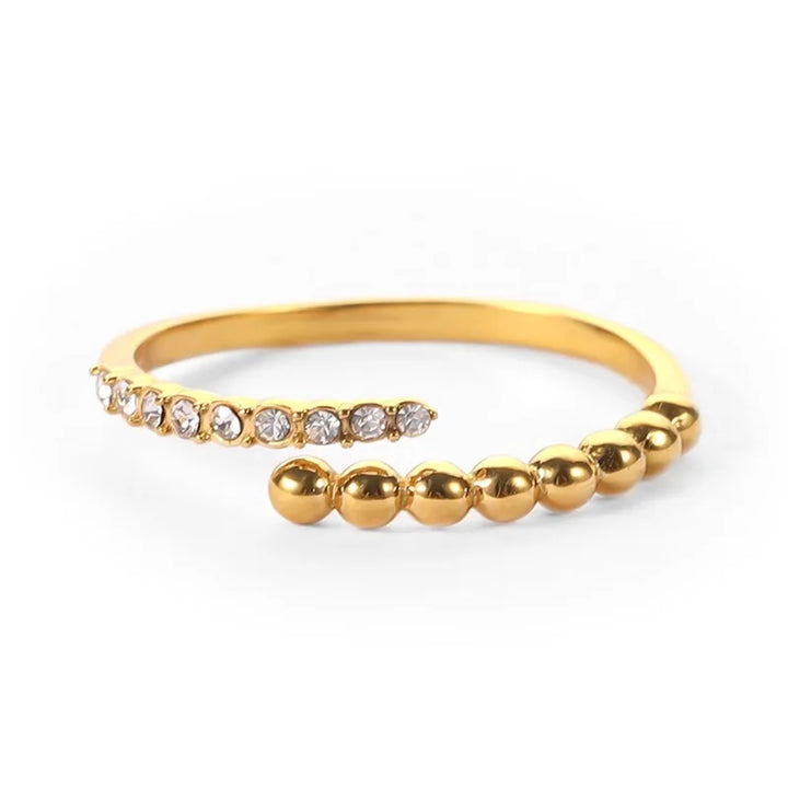 Skanto | 18k Perlebehandlet & Zirkontuppet Ring
