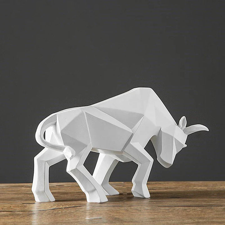Skanto | YuryFvna Moderne Geometrisk Okse Statue, Ornament, Kafé, Okse Skulpturer, Dyre Figurer, Abstrakt Hotell Hjem Dekorasjon