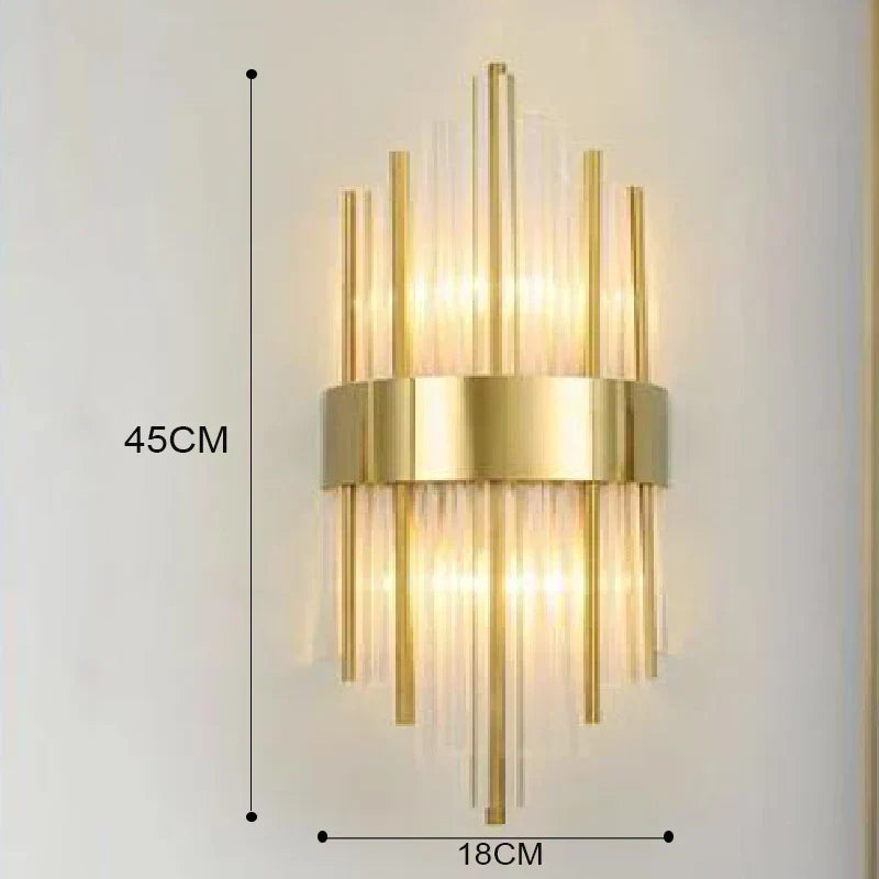 Garduru Elegant LED Vegglampe | Luksuriøs Gulldesign | Stilig Veg belysning