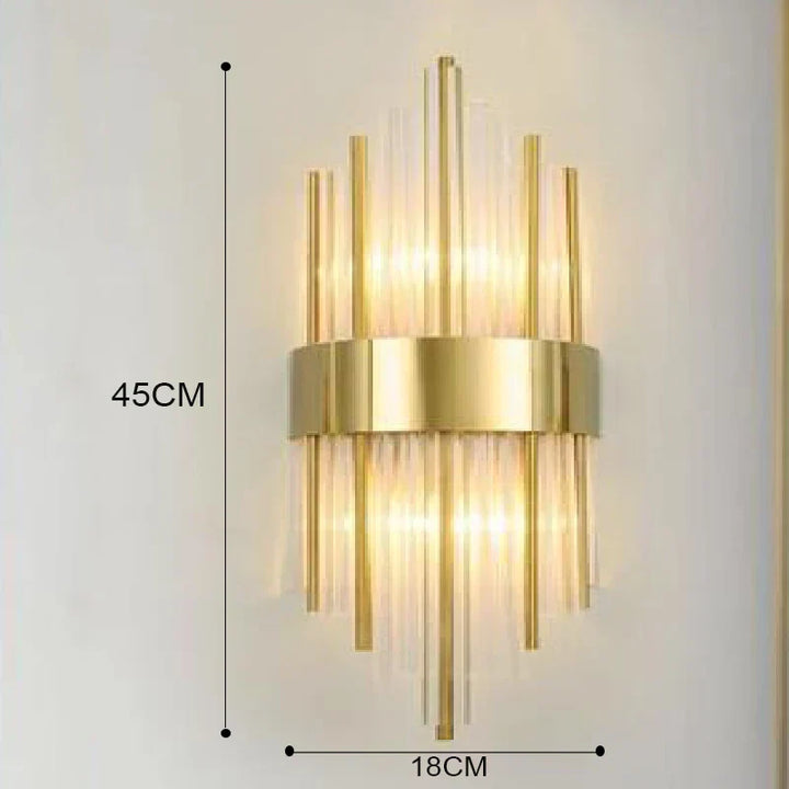 Garduru Elegant LED Vegglampe | Luksuriøs Gulldesign | Stilig Veg belysning