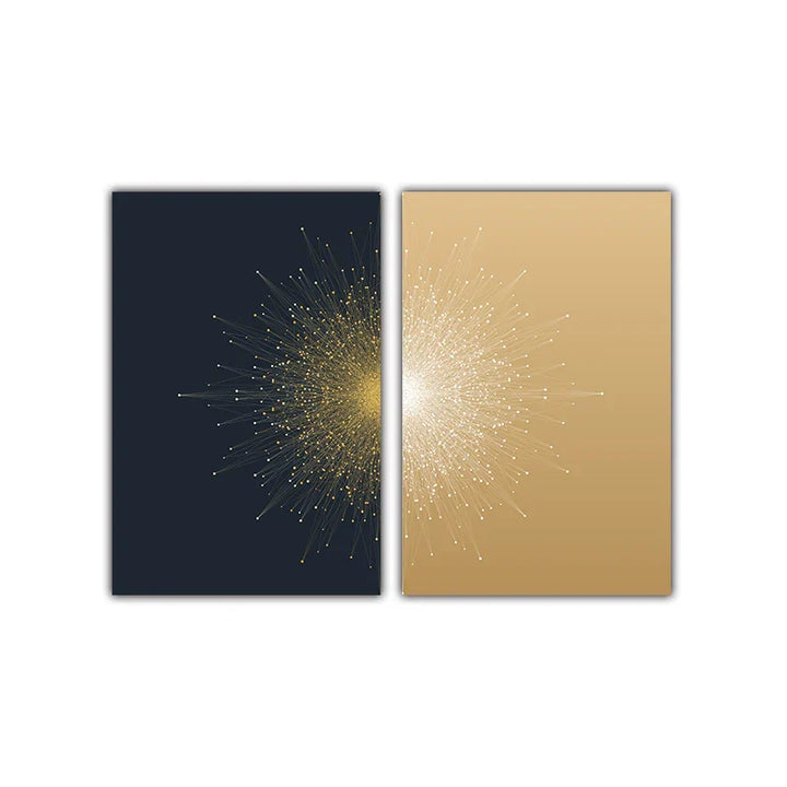 Contrast Color Abstract Particle Geometry Wall Art Quality Canvas Prints Pictures For Living Room Bedroom Home Office Decor | Skanto