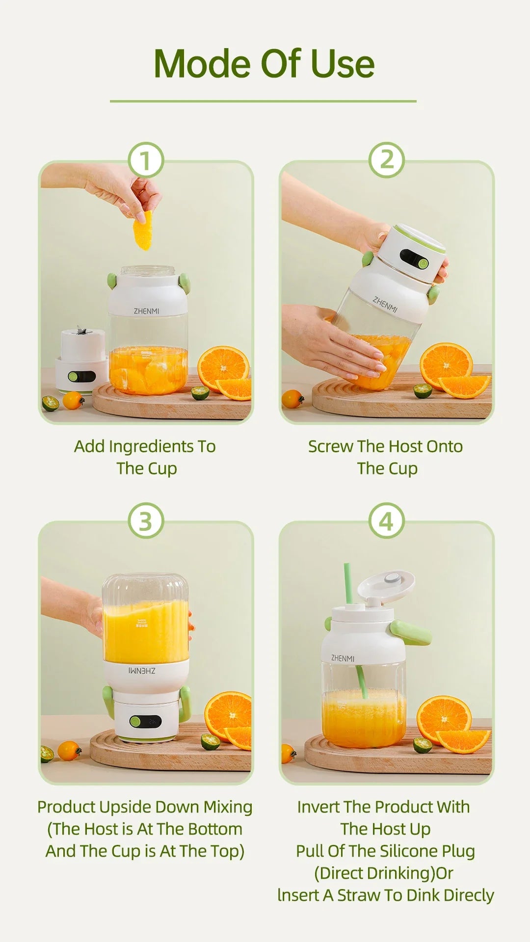 Skanto | Oppladbar Bærbar Juicer