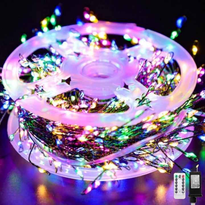 Skanto | LED Fyrverkeri Lysstreng Ignisia | Med Fjernkontroll | 30–75 m | 900–2000 LEDer | IP65 Vanntett | For Jul, Halloween & Fester