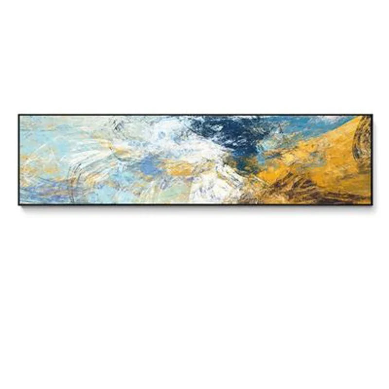 Modern Abstract Wide Format Wall Art Fine Art Canvas Print Pictures for Living Room Over Sofa Art for Bedroom Over Bed | Skanto