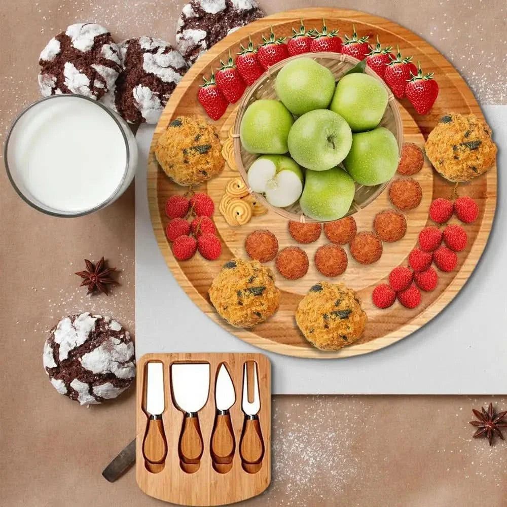 Skanto | CheeseMate – Rund Bambus Ostebrett