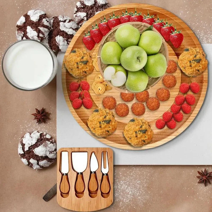 Skanto | CheeseMate – Rund Bambus Ostebrett