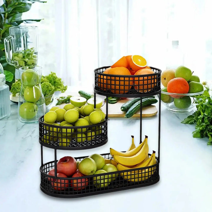 FruitElegance – Metalltråd Kurv for Frukt & Grønnsaker Skanto