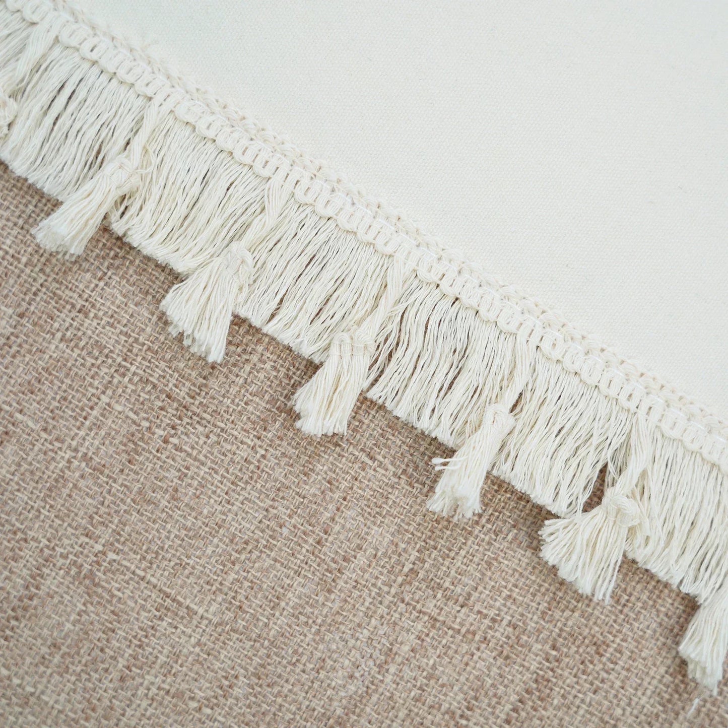 Beige Putetrekk med Geometrisk Mønster i Boho Stil – Dekorativ Sofa Putetrekk for Stue og Soverom, Koselig Hjem Deko