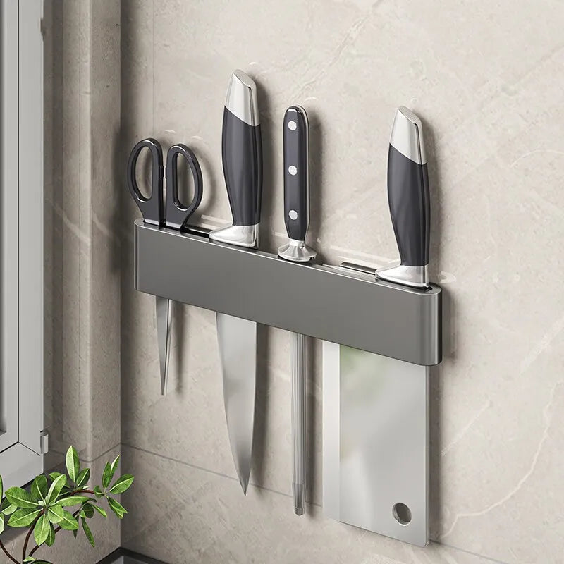 Skanto | Knivholder - Knifey - Rustfritt stål - Multifunksjonell hylle