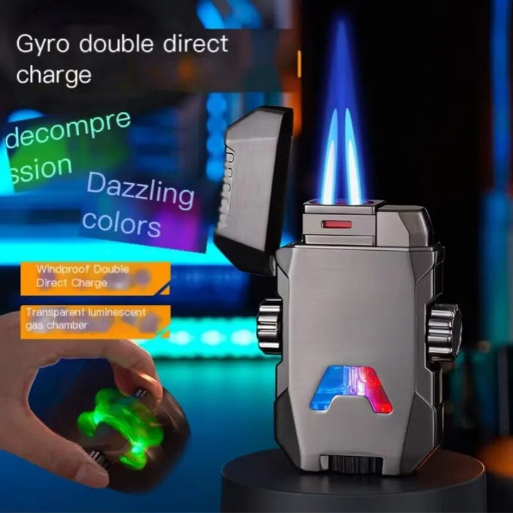 Vindfri Dobbel Jet Flamme Luminous lighter | Skanto