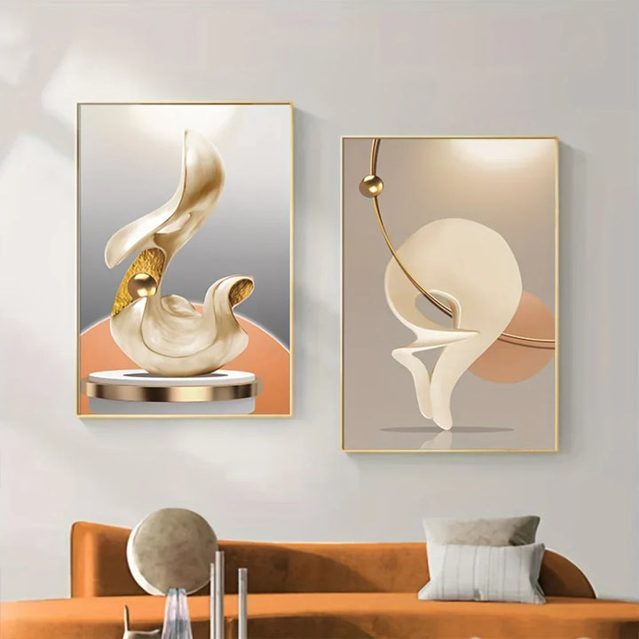 Modern Aesthetics Abstract Still Life Wall Art Fine Art Canvas Print Light Luxury Pictures for Living Room Dining Room Home Office Decor | Skanto