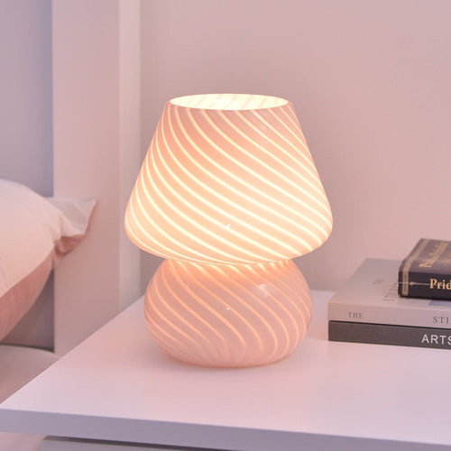 Skanto | LED Skrivebordslampe i Soppshape laget av Glass