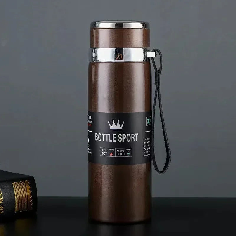 Termos i rustfritt stål 1L – Isolert flaske for å holde vannet kaldt og varmt, te, kaffe