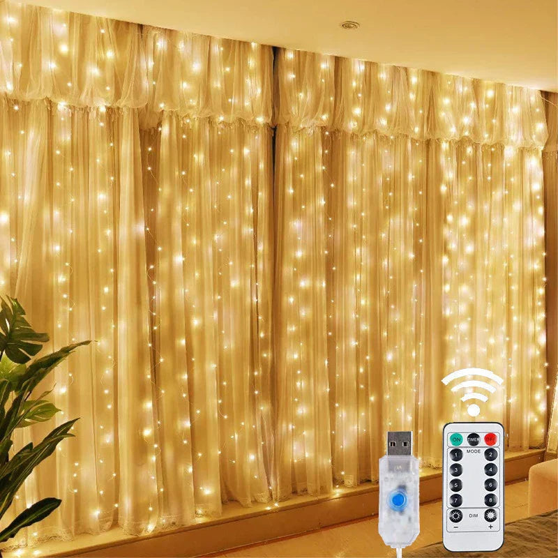 LED gardinlys – USB-kontrollerte lyslenker for vindu- og romdekorasjon | Skanto