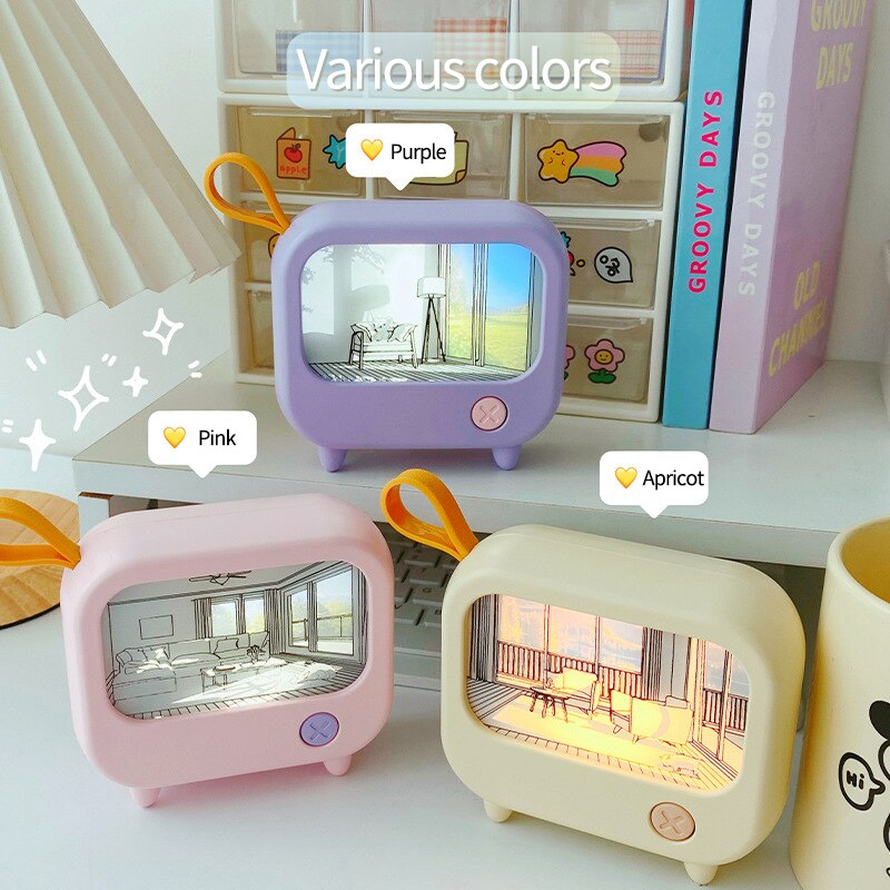 Mini Art TV Maling Dekor Nattlampe | Skanto