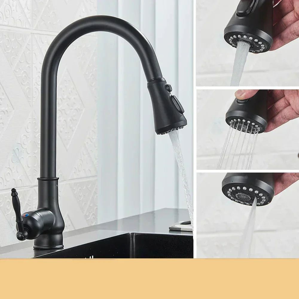 Skanto | VintageTap Antikk Messing Kjøkkenkran – Retro Stil Blandebatteri med Svingtut
