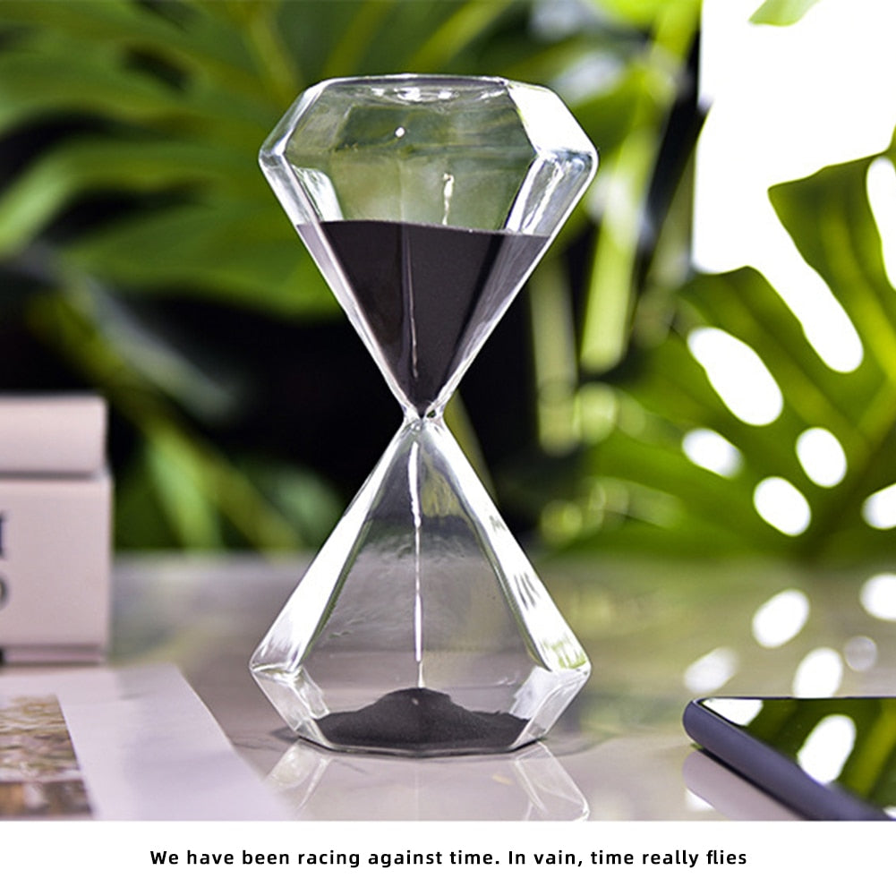 Skanto | 5–60 Minutters diamant sandglass, sandglass, sandglass, barnegave, sandglass, hjemmeinnredning, tilgjengelig i flere fargealternativer