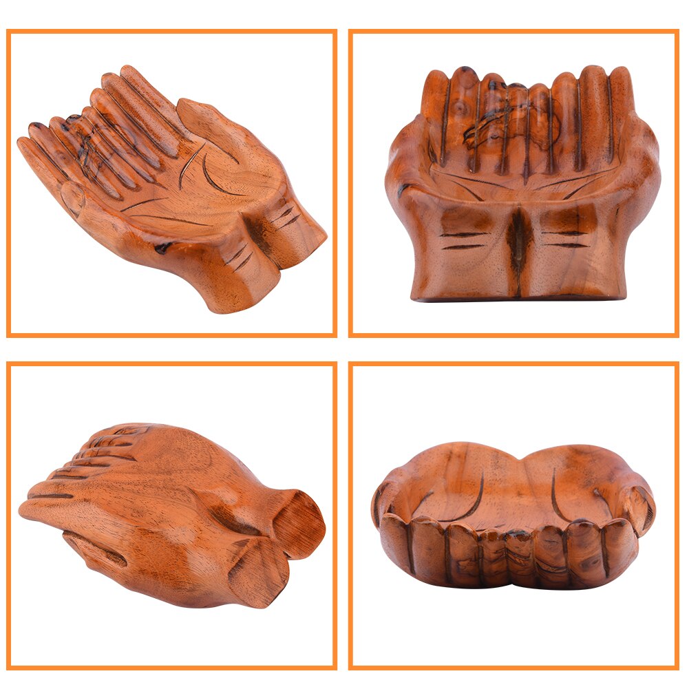 Skanto | Giving Praying Wooden Carved Hands Candy Holder Home Decor