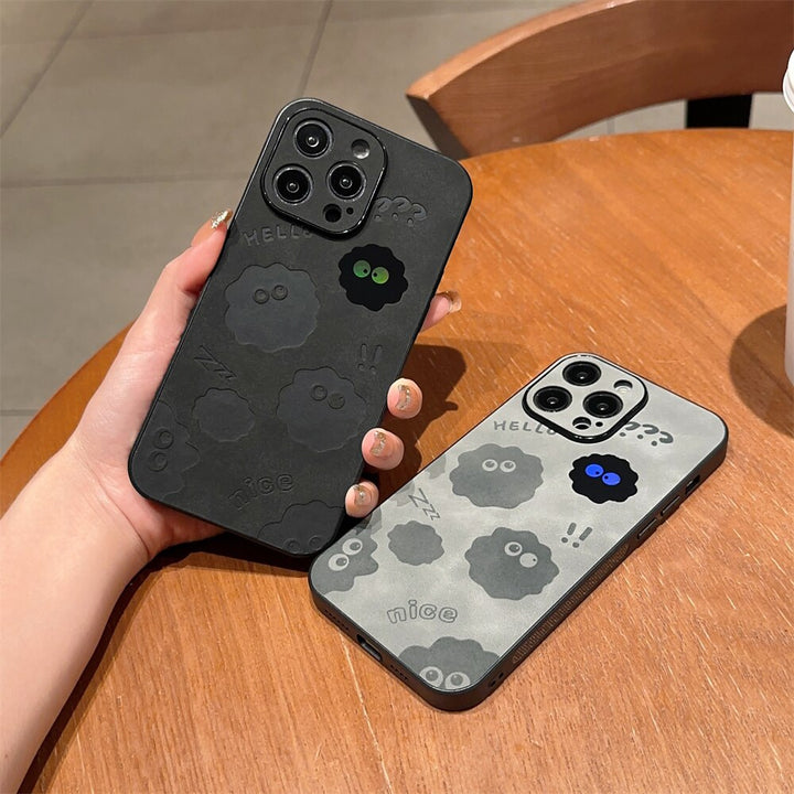 Skanto | Søt Monster Støtsikker Lær iPhone Etui