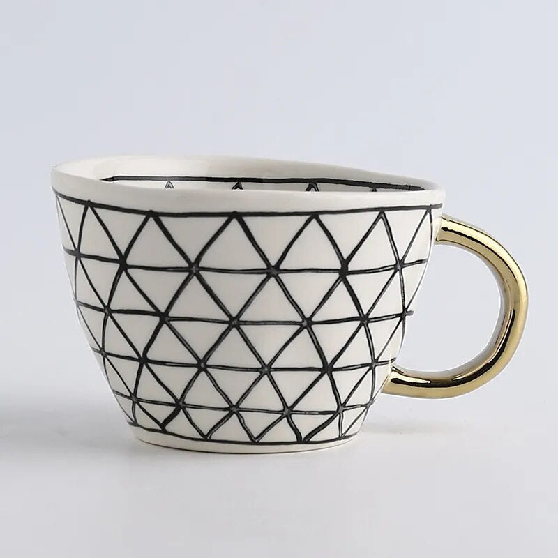 Skanto | GeoMug Designer Vesker & Kopper | Stilige Keramikk | Moderne Geometriske Mønstre