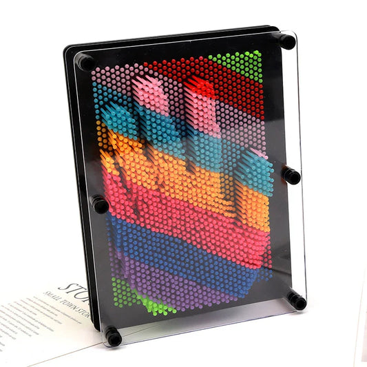 Vibrant 3D håndtrykk nålemaling leketøy - Fargerik pendel for barn, 12,5 cm Unik interaktiv lek