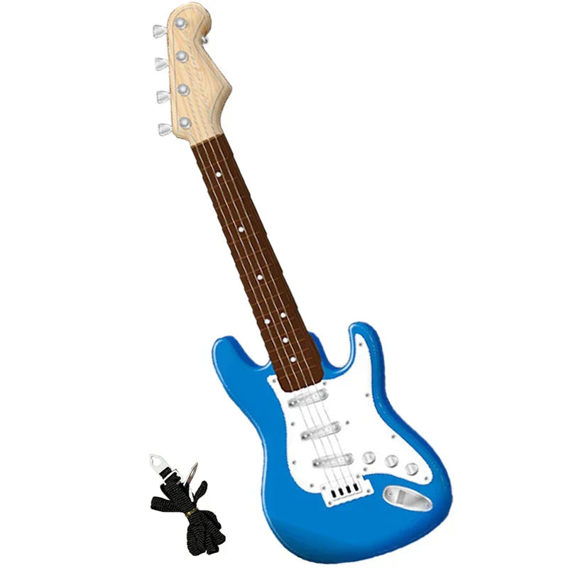 Norvo | 4-String E-Gitar Toy for Kids - Portable Musikk Instrument, Perfekt Gave for Unge Musikere
