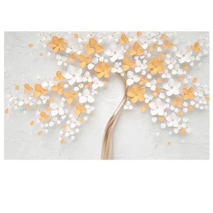 Abstract Floral Large Flower Petal Wood Wall Art Fine Art Canvas Prints Picture For Living Room Bedroom Lounge Art Decor | Skanto