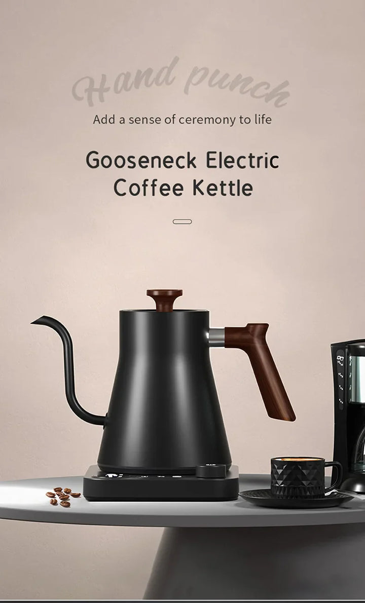 Skanto | 1200W Intelligent Elektrisk Vannkoker - Goose Neck Hånd Brygget Kaffe-kanne for Melkepulver & Presis Brygging