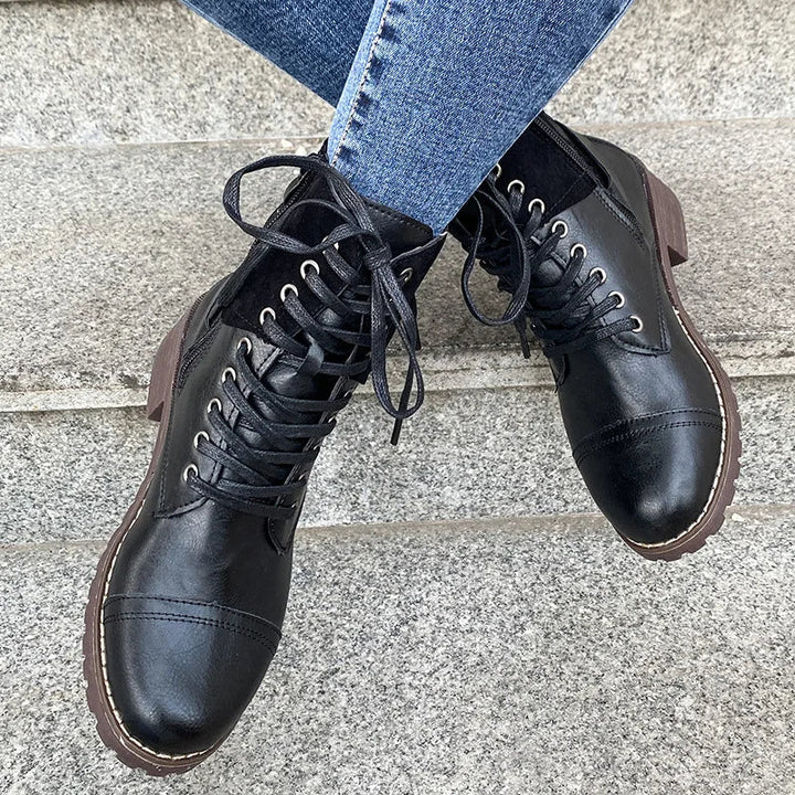 Amalthea Vintage Ankellær støvler