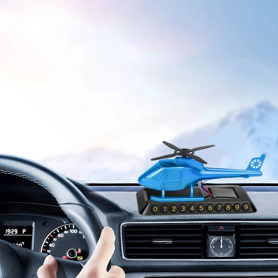 Skanto | Helikopter solcelledrevet bil luftrenser parkeringsnummer skilt