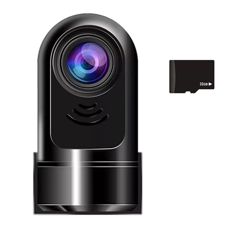 Skanto | 1080P HD 360° Rotasjon Mini ADAS Dash Kamera med 32GB Kort, Nattesyn, Bevegelsesdeteksjon, og 24T Parkeringsmodus