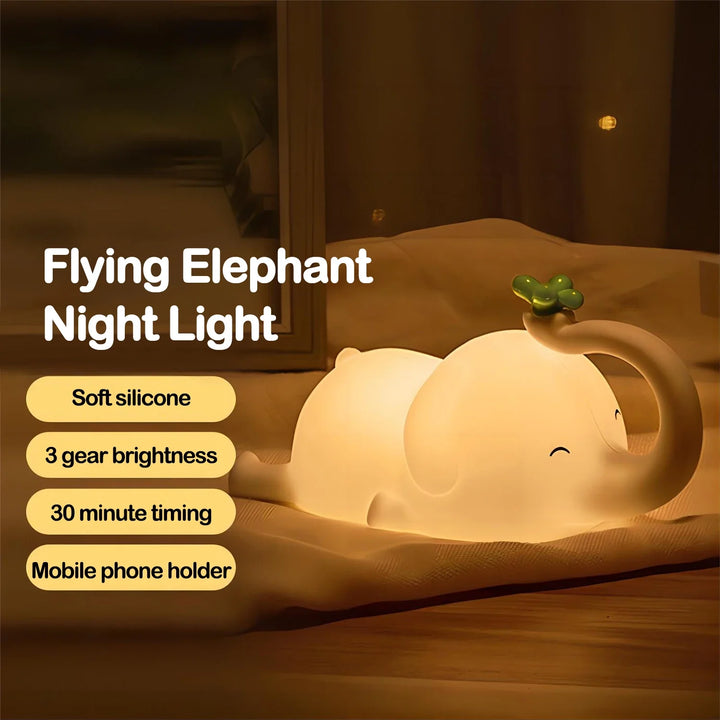 Skanto | LumiDum LED Nattlys | Myk Silikon | 3 Lysstyrkenivåer | Bærbar & Oppladbar | 17,7 × 9,1 cm