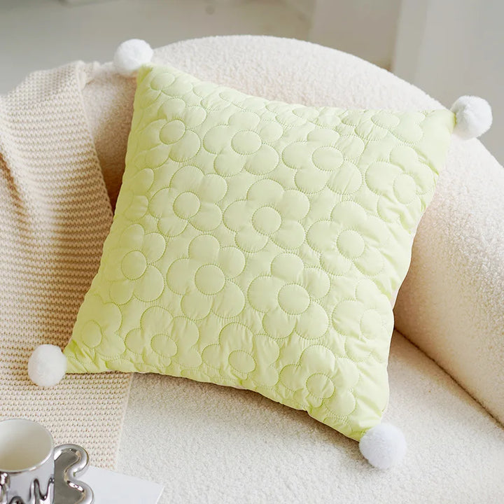 Grønn & Rosa Tulipan Brodert Putetrekk | Skanto