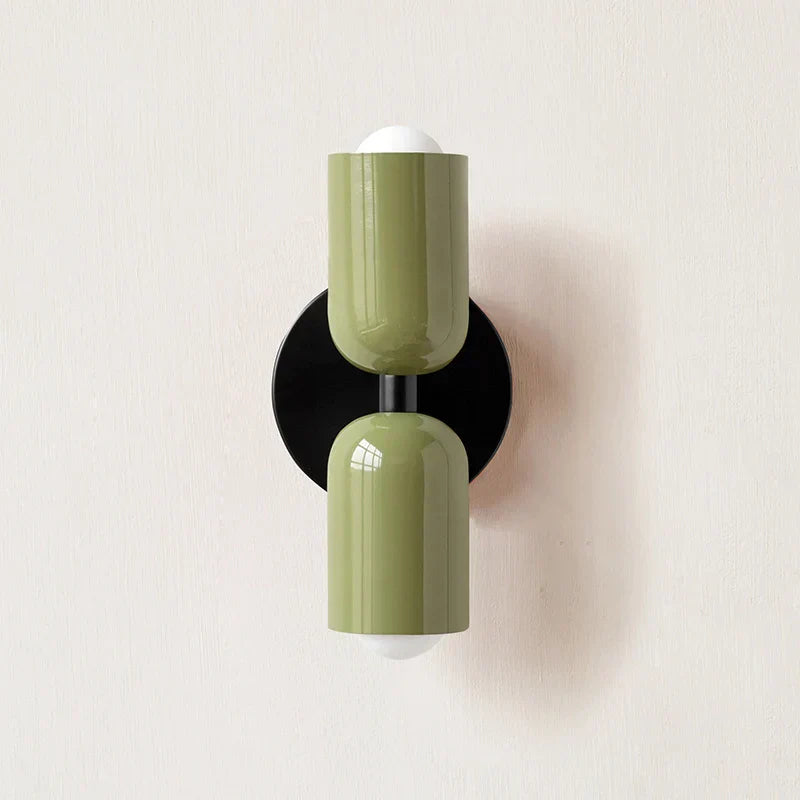 Skanto | Dobbel Hode Vegglampe Svart Base