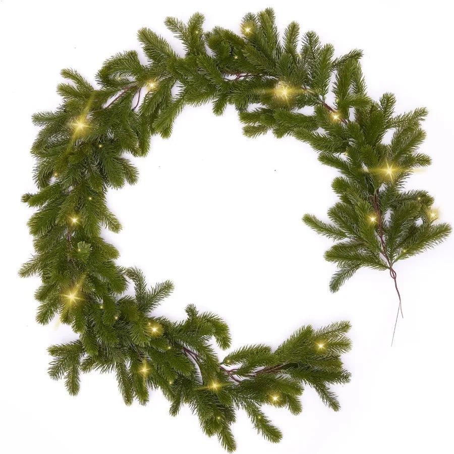 Skanto | LightLux | Kunstig Furu Girlander med LED-belysning