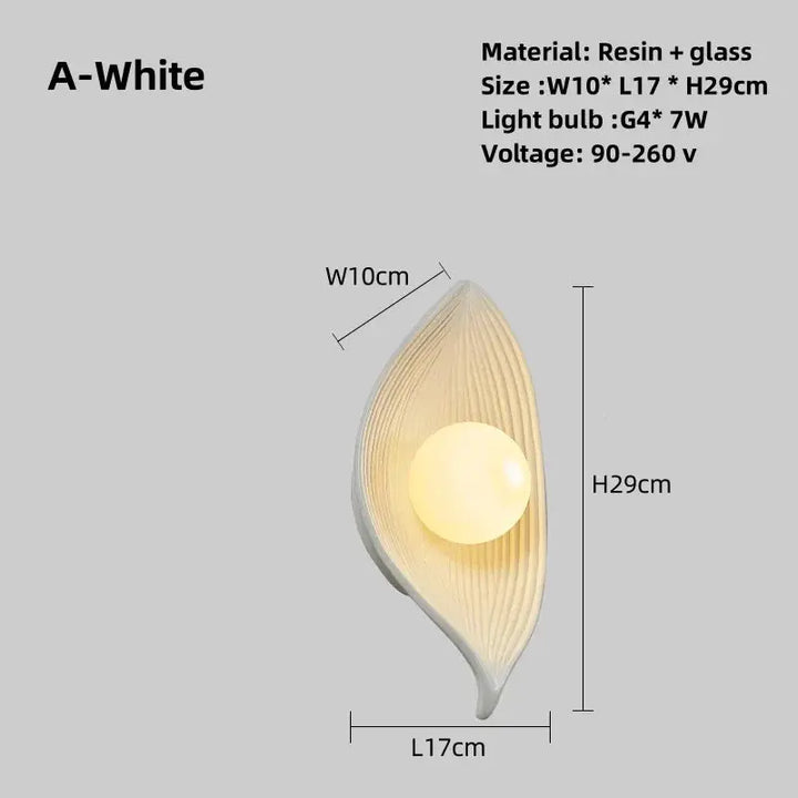 Skanto | Vegglampe LED blad gull Elegant