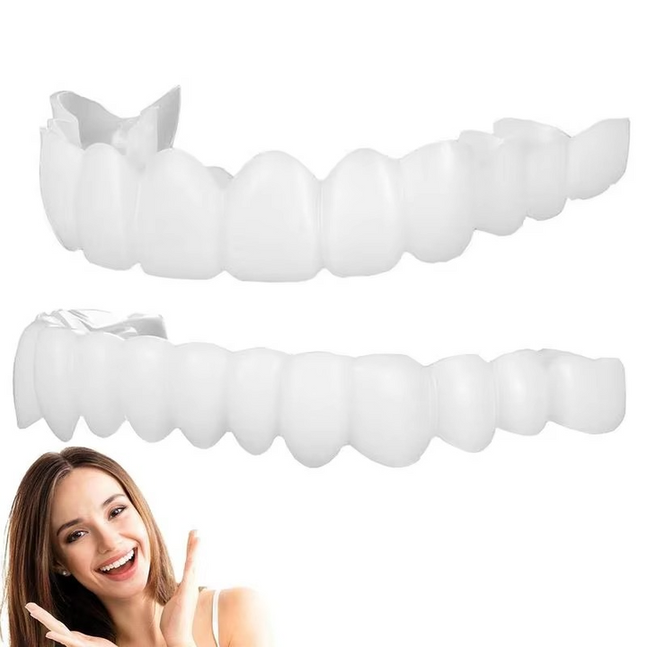 Skanto | 2PCS Snap-On Veneer Proteser for Menn og Kvinner, Umiddelbar Midlertidig Tannbeskyttelse for et Selvsikkert Smil