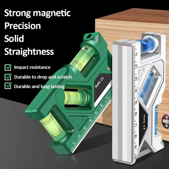 Präzisions-Taschenwasserwaage med Magnetfuß og Winkelmesser