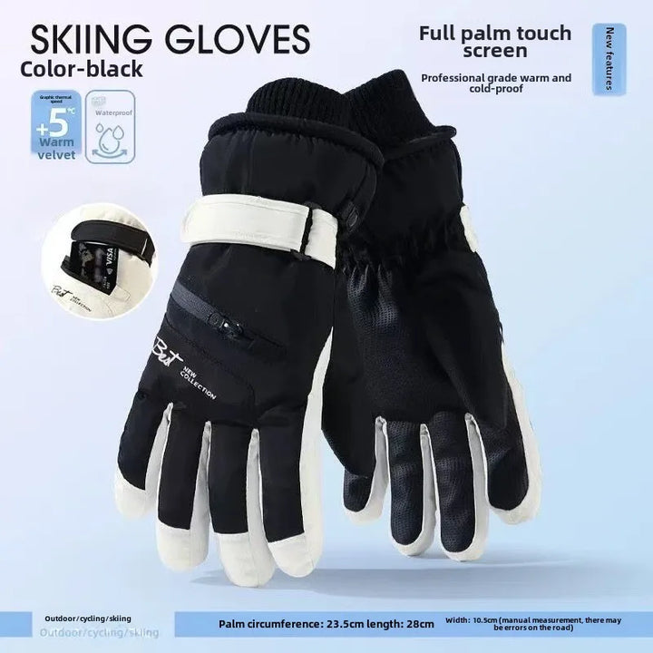 Skanto | GlacioShield Pro Hansker | Vanntette Vinterhansker | Berøringsskjerm & Antiskli | Varm Fleeceforing for Skiing, Sykling & Utendørs