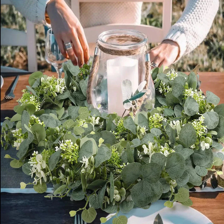 Skanto | Garland - EucaGreen - Künstig Eukalyptus - 2-dels Sett