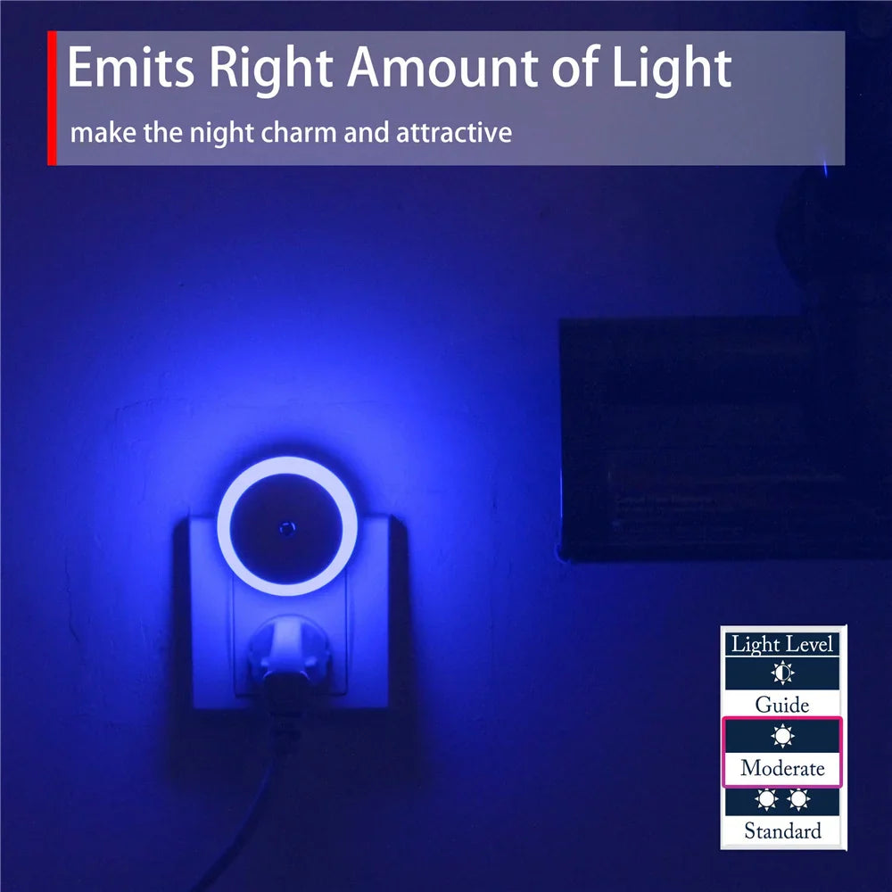 Skanto | NOXORA LED nattlys | Twilight sensor & automatisk dimming | Plug-in lys | Varm hvit