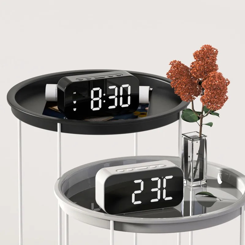 Moderne LED vekkerklokke med temperaturvisning og dual alarmfunksjon – Perfekt for soverom, kontor, og som stilfull nattborddekorasjon | Skanto