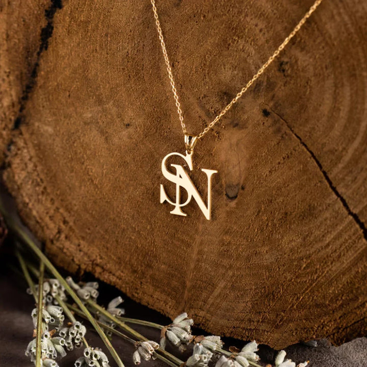 Skanto | Minimal personlig monogram halskjede