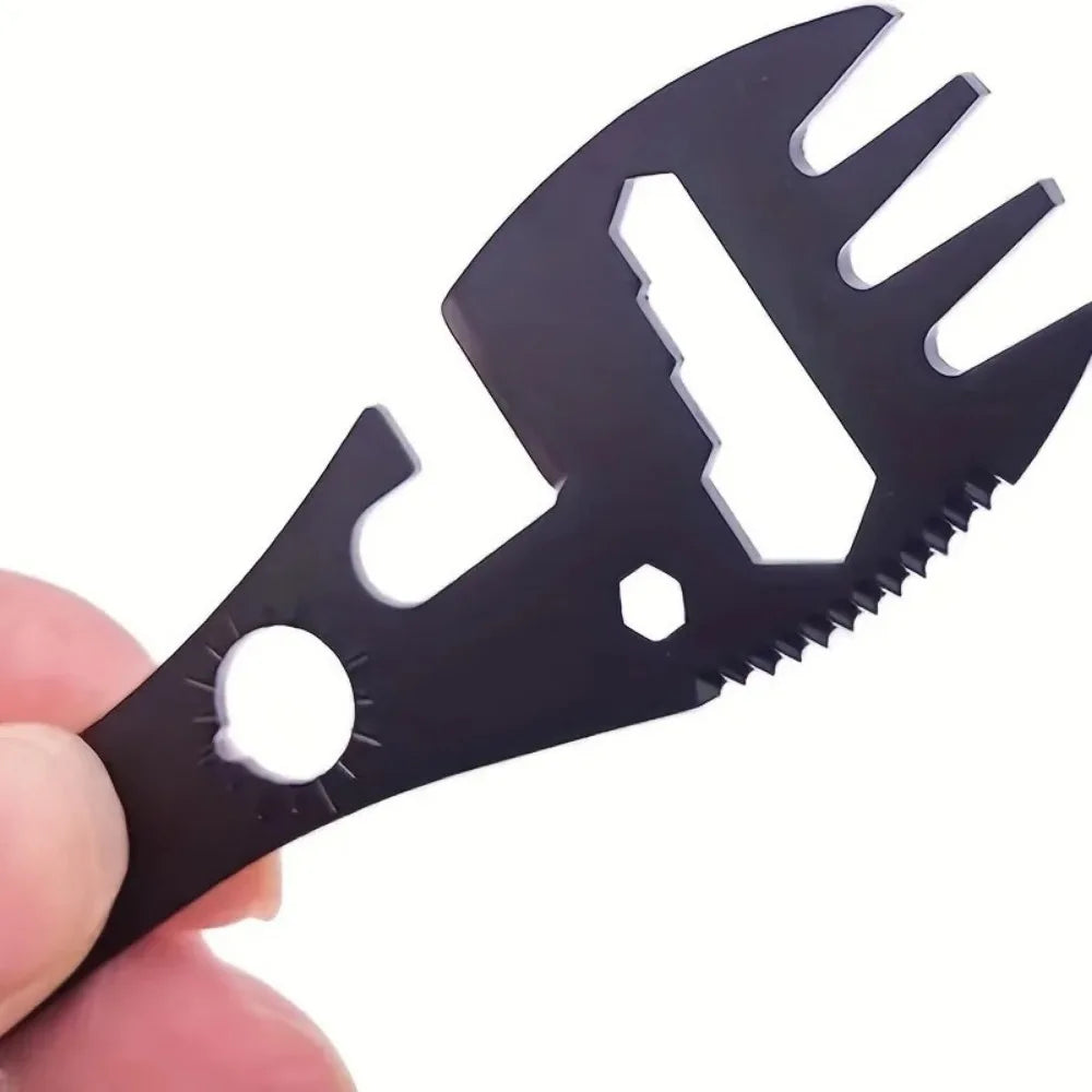 Norvo | TrailSpork Pro | 6-i-1 rustfritt stål camping spork | gaffel, skje, graveverktøy & selvforsvar | ultra-lett & kompakt | for utendørs & overlevelse