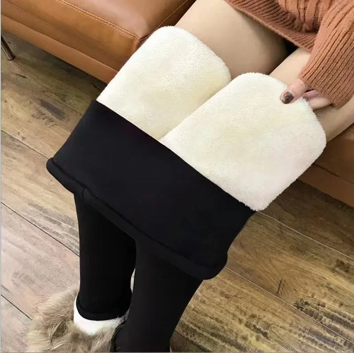 Skanto | Kvinner Thermal Leggings | Lam Cashmere Fôret & Figur Formende | Høy Midje & Rompe Løftende Effekt | Velureva