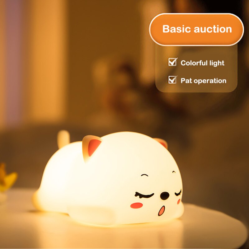 Skanto | Mini Katt LED Berøringssensor Nattlampe