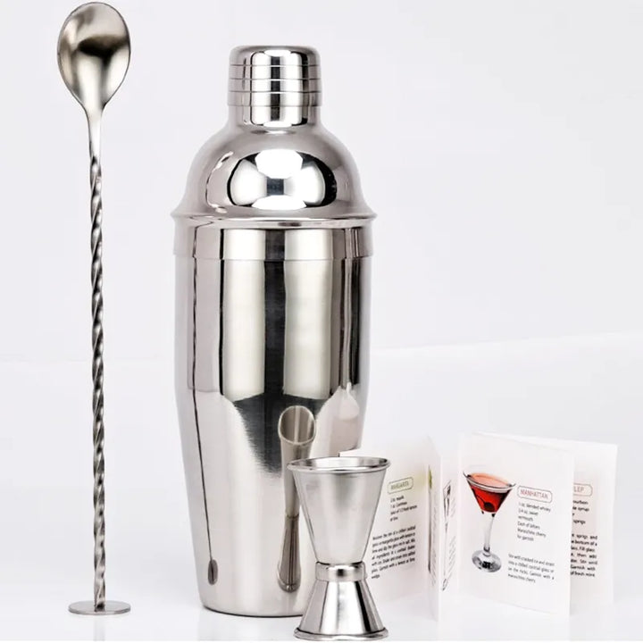 Skanto | 550 ml/750 ml Rustfritt Stål Cocktail Shaker Mixer Drink Bartender Sett Bar Sett Verktøy Med Vin Stativ Verktøy for Fødselsdagsgave