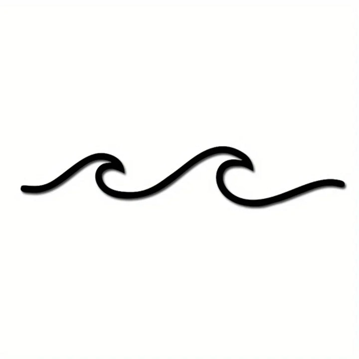 Minimalist Metal Ocean Wave Art 3D Wall Decor for Living Room Bedroom Modern Home Interior Styling | Skanto