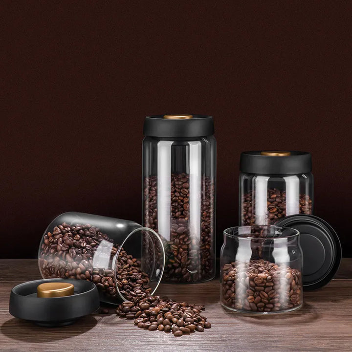 Skanto | GIANXI Vakuumforseglet Kanne, Kaffe Bønner, Glass, Lukket Beholder, Mat, Korn, Søtsaker, Ferskbevaringsbeholder, Kjøkkenutstyr