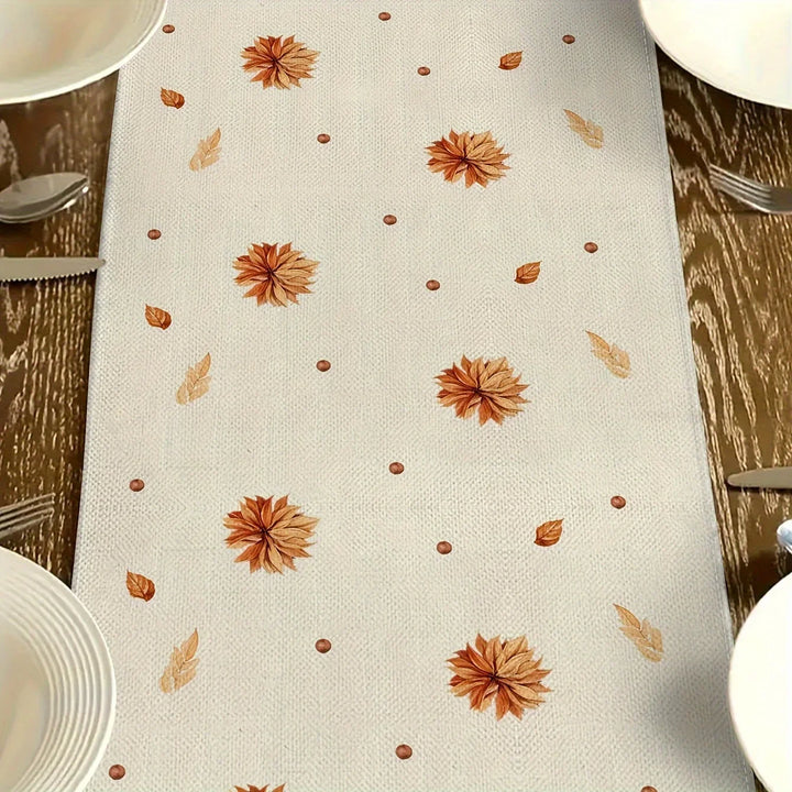 Skanto | Autumna Høstduker | Gresskar & Blomstmønster | Vaskbar & Holdbar | Linlook | 150–275 × 33 cm